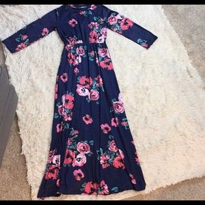 Navy Floral Maxi Dress!!